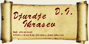 Đurđe Ikrašev vizit kartica